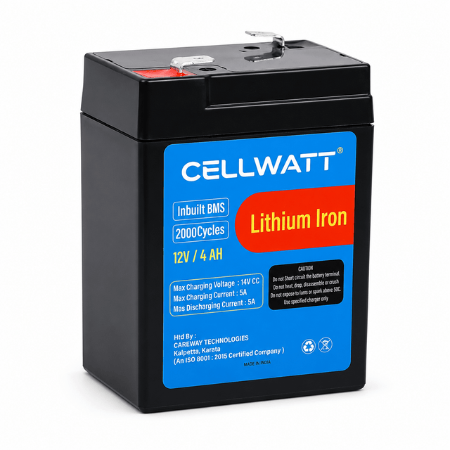 CELLWATT™ 12V 4Ah Lithium Iron Battery