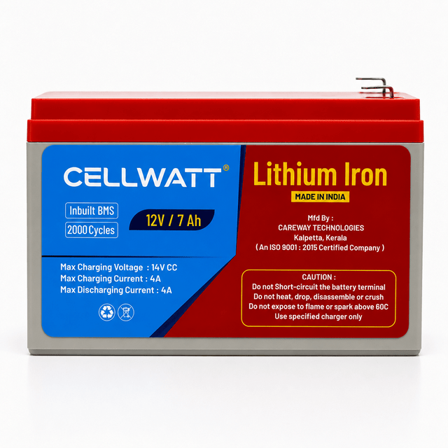 CELLWATT™ 12V 7Ah Lithium Battery