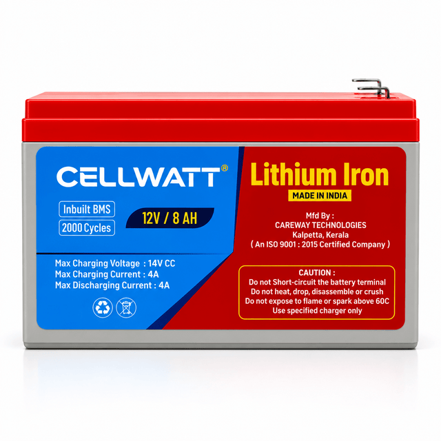 CELLWATT™ 12V 8Ah Lithium Battery